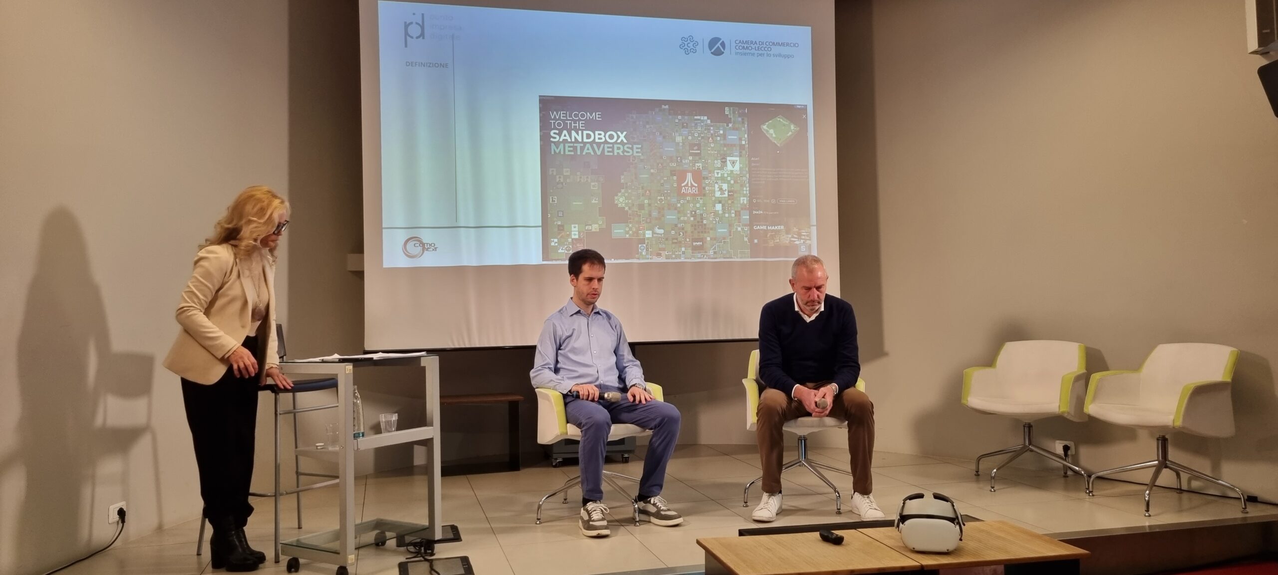 Immacolata Tina, Luca Ferrario e Max Bancora Presentazioni e interviste sulla motonave "Bisbino"